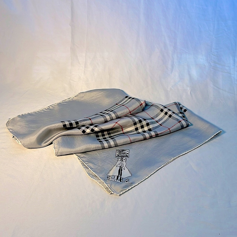 Burberry Classic Plaid Scarf Hand Rolled